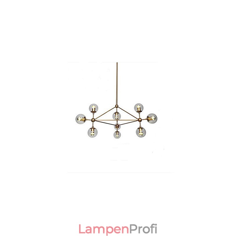 Golden Beans Kronleuchter 10 Lichter mit Glasschirm