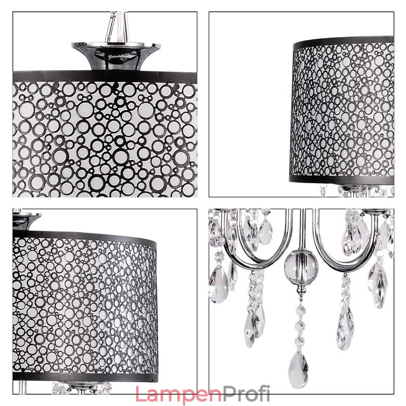 Traditioneller klassischer Kronleuchter aus Kristall und Chrommetall