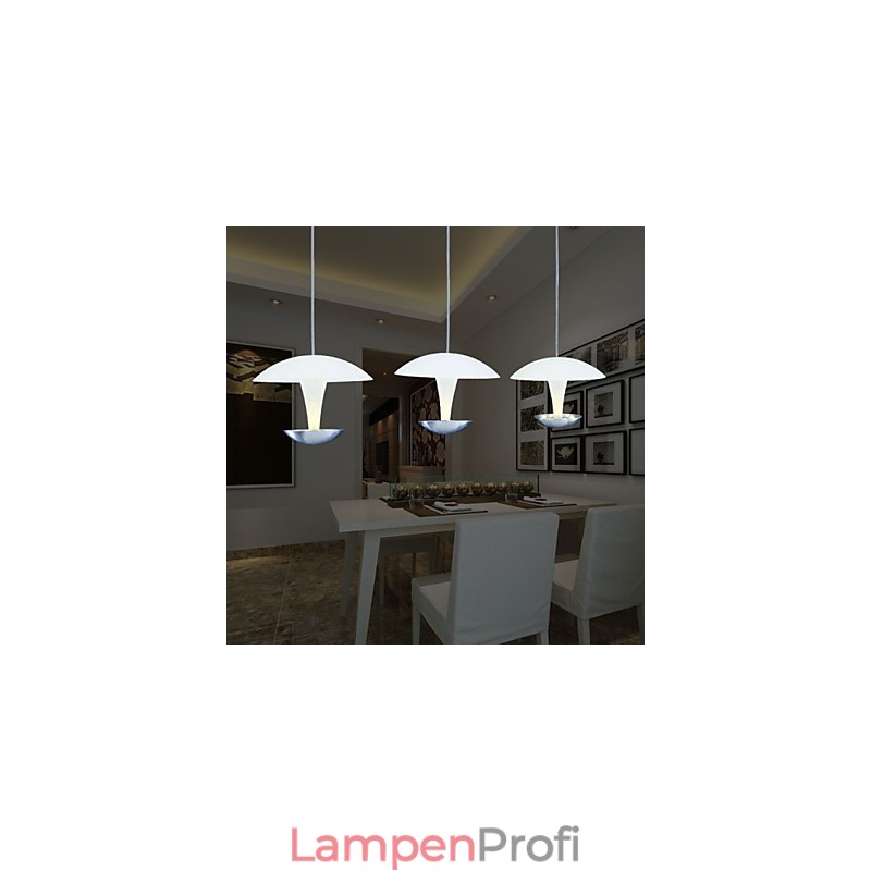 Moderne Pendelleuchte aus Metall mit Malerei