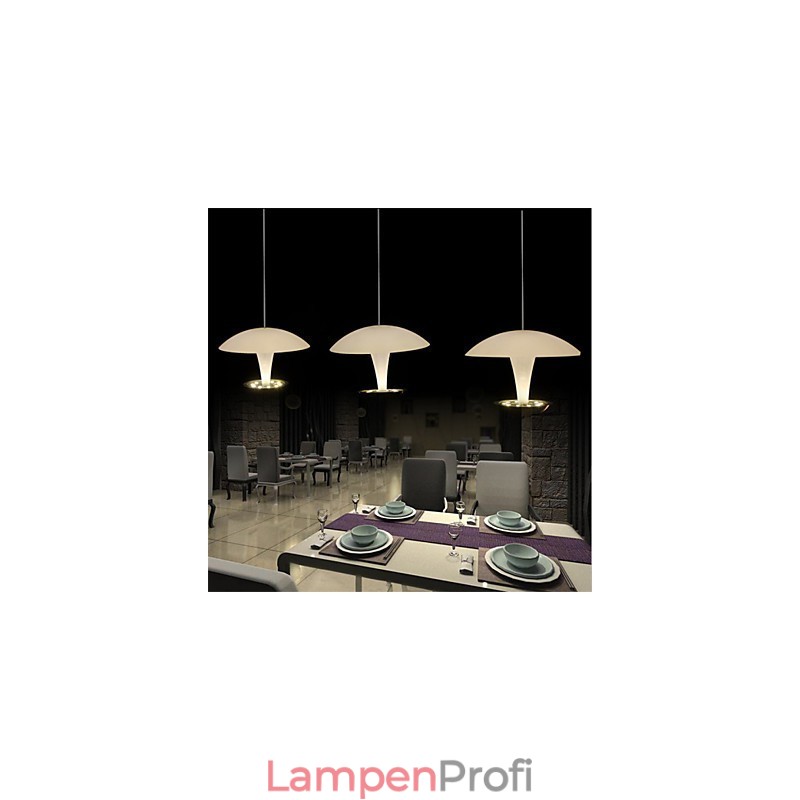 Moderne Pendelleuchte aus Metall mit Malerei