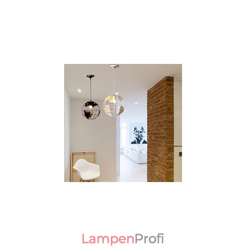 Moderne zeitgenössische Pendelleuchte im Landhausstil mit Kugel-Design