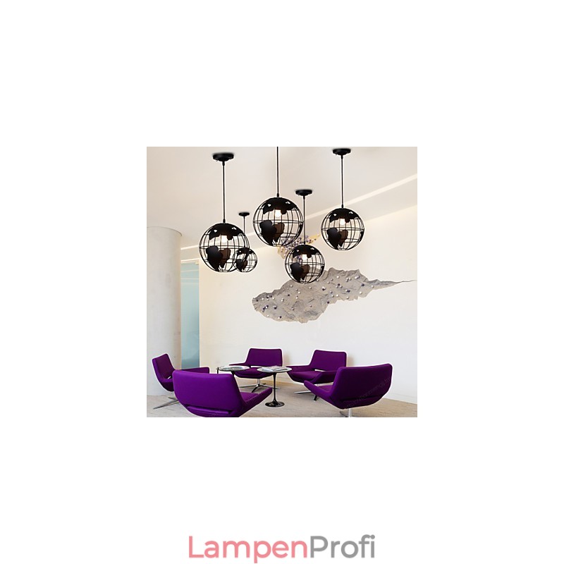 Moderne zeitgenössische Pendelleuchte im Landhausstil mit Kugel-Design