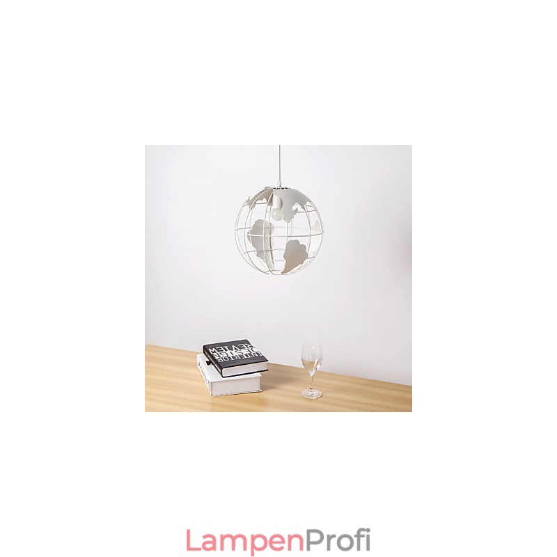 Moderne zeitgenössische Pendelleuchte im Landhausstil mit Kugel-Design