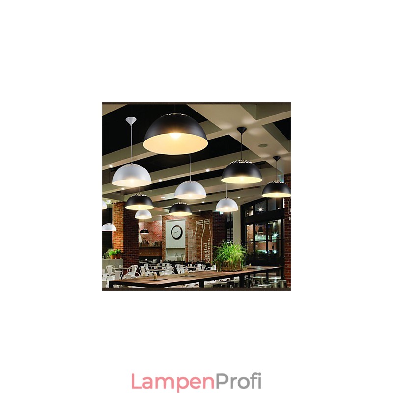 Minimalistische Pendelleuchte im Vintage-Stil mit 1 Licht und geschnitztem Schirm