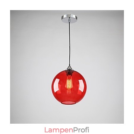 Moderne Glas-Pendelleuchte im runden roten Blasen-Design Moderne Glas-Pendelleuchte im runden roten Blasen-Design