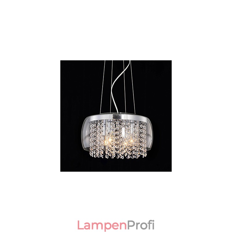 Moderne zeitgenössische Trommel Kristall Mini Stil Malerei Pendelleuchte