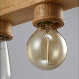 Moderne zeitgenössische traditionelle klassische Mini-Stil Malerei Holz Bambus Pendelleuchte