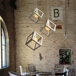 Kreative zeitgenössische und vertraglich Schmiedeeisen Kronleuchter Einzelkopflampen