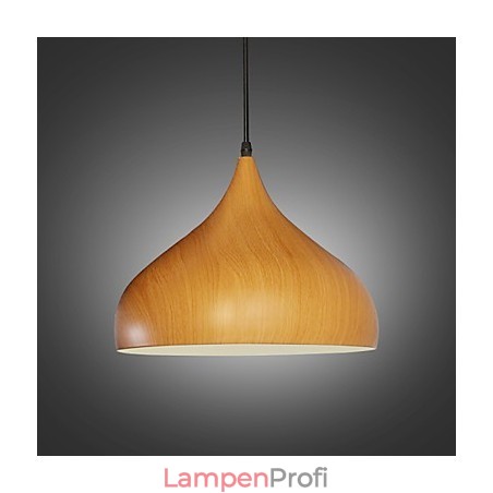 Retro Pendelleuchte Holzmaserung Metall Cafe Pendelleuchten