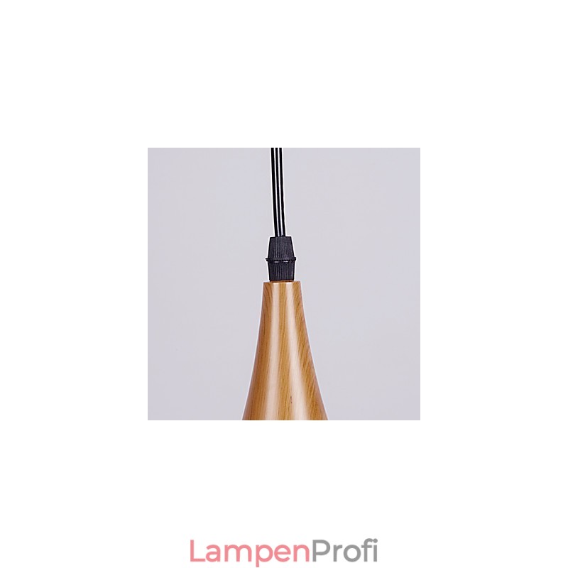 Retro Pendelleuchte Holzmaserung Metall Cafe Pendelleuchten