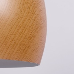 Retro Pendelleuchte Holzmaserung Metall Cafe Pendelleuchten