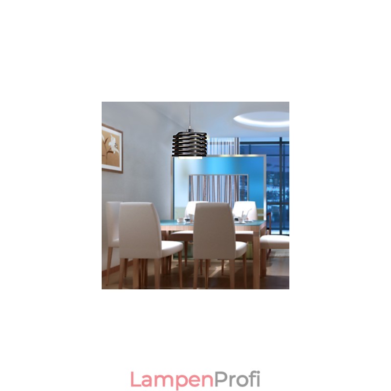 Moderne Pendelleuchte im zeitgenössischen Mini-Stil mit Gemälde