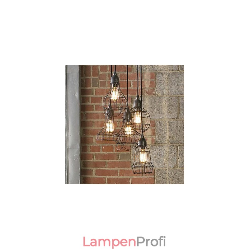 Kronleuchter aus bemaltem Metall im Landhausstil im Mini-Stil