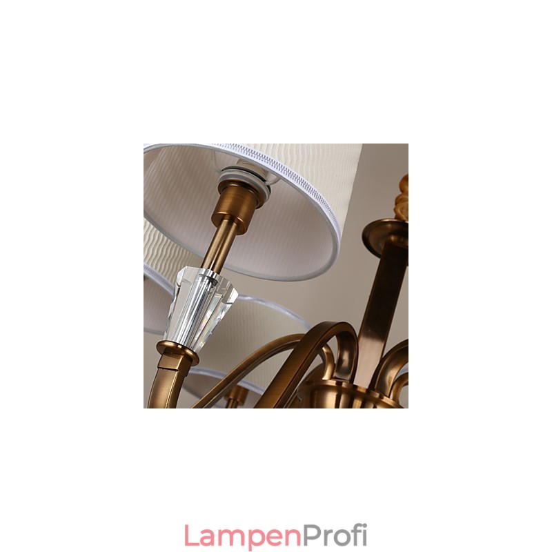 Rustikaler Kronleuchter im Vintage-Stil mit Kristallen im Mini-Stil, galvanisiertes Metall