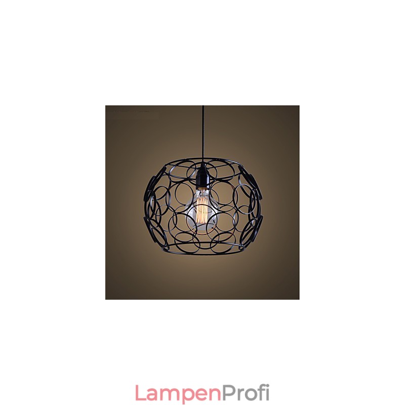 Kreative vertraglich nordische Schmiedeeisen Glas Single Head Droplight Lampe Licht