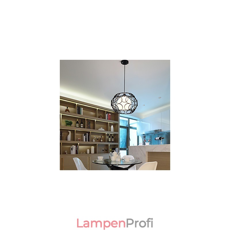 Kreative vertraglich nordische Schmiedeeisen Glas Single Head Droplight Lampe Licht