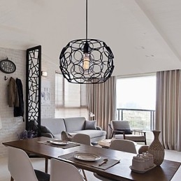 Kreative vertraglich nordische Schmiedeeisen Glas Single Head Droplight Lampe Licht