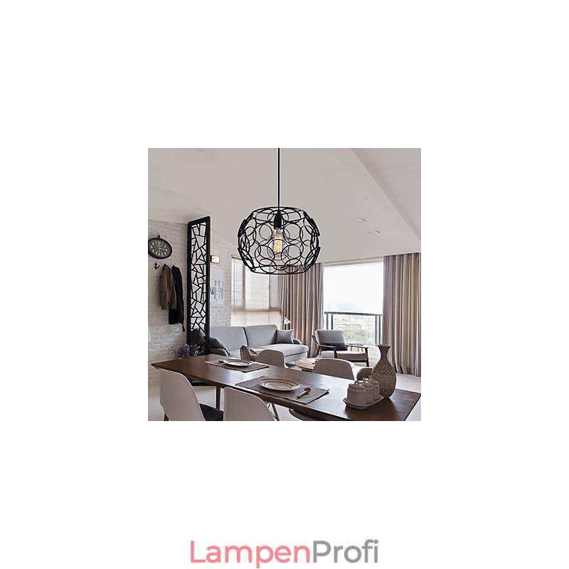 Kreative vertraglich nordische Schmiedeeisen Glas Single Head Droplight Lampe Licht