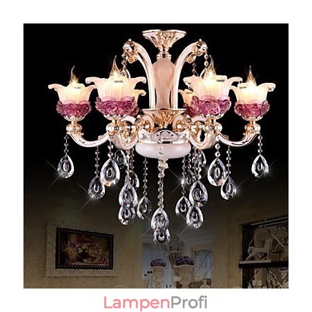 Moderner, einfacher Anhänger im europäischen Stil mit chinesischem lila Jade-Kristall