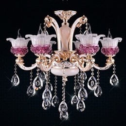 Moderner, einfacher Anhänger im europäischen Stil mit chinesischem lila Jade-Kristall