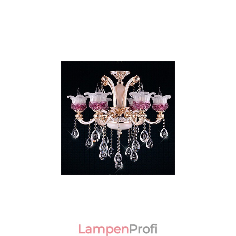 Moderner, einfacher Anhänger im europäischen Stil mit chinesischem lila Jade-Kristall