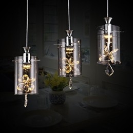 Moderne zeitgenössische Kristall andere Glas Pendelleuchte