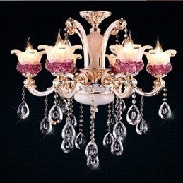 Moderner, einfacher Anhänger im europäischen Stil mit chinesischem lila Jade-Kristall