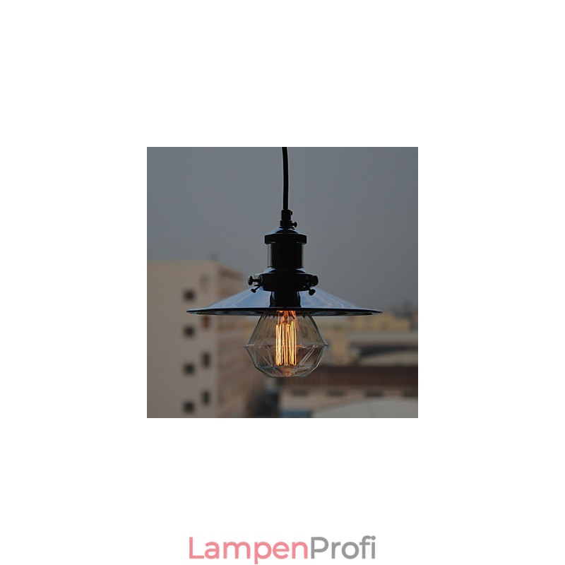 Hängelampe aus verchromtem Metall im Landhausstil