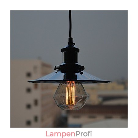 Hängelampe aus verchromtem Metall im Landhausstil