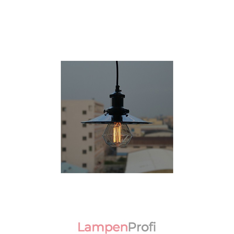 Hängelampe aus verchromtem Metall im Landhausstil