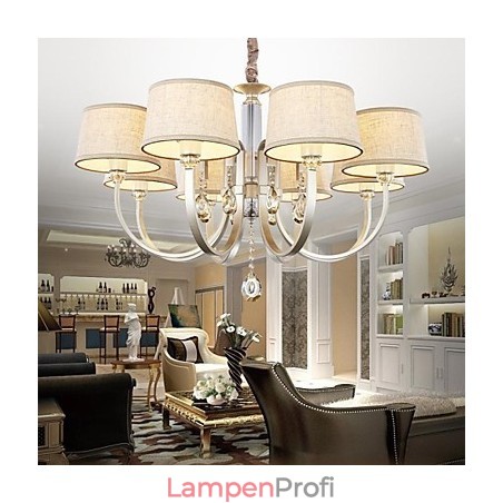Country Crystal Silber Metall Kronleuchter Country Crystal Silber Metall Kronleuchter