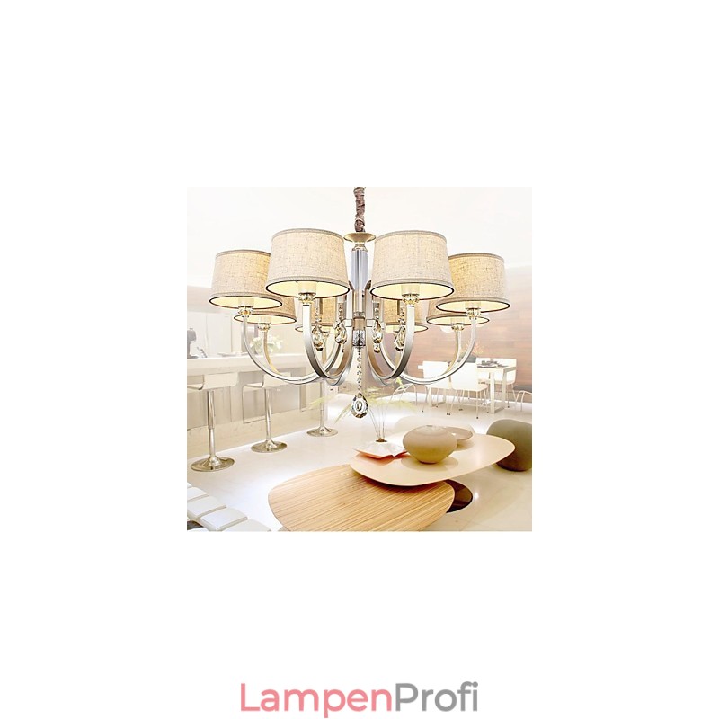 Country Crystal Silber Metall Kronleuchter