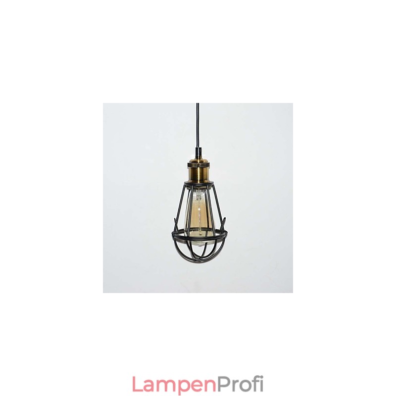 LOFT Lampe Vintage Pendelleuchte Edison Licht Schwarz Eisen Metallkäfig Lampenschirm Lagerhaus Stil Beleuchtung Leuchte
