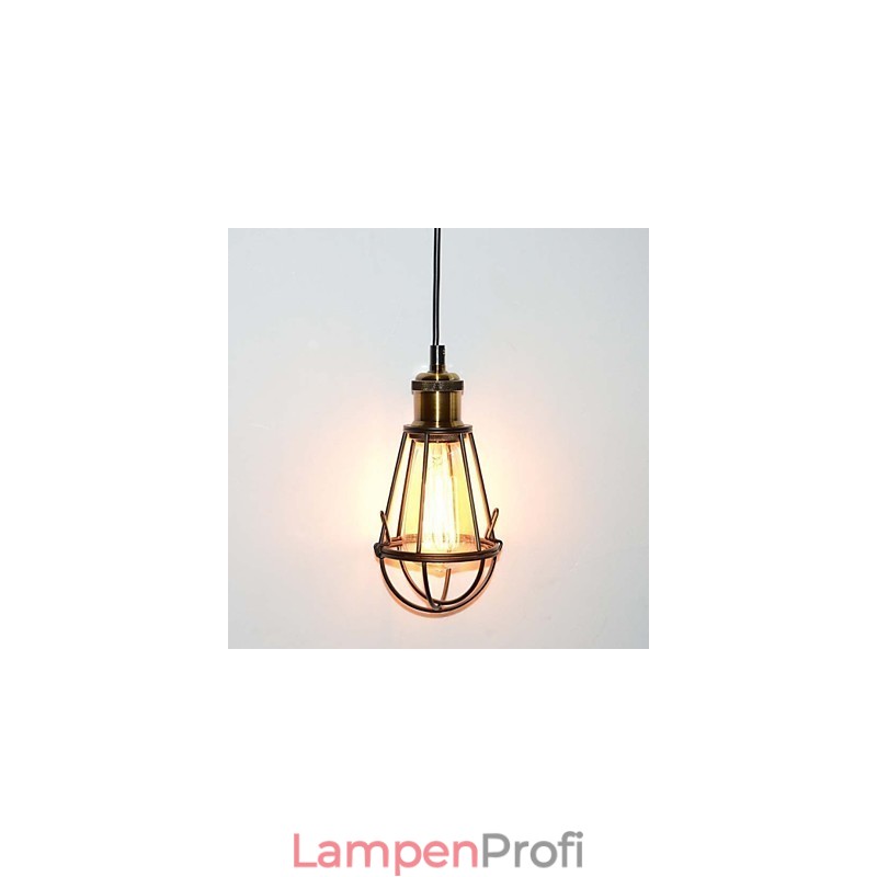 LOFT Lampe Vintage Pendelleuchte Edison Licht Schwarz Eisen Metallkäfig Lampenschirm Lagerhaus Stil Beleuchtung Leuchte