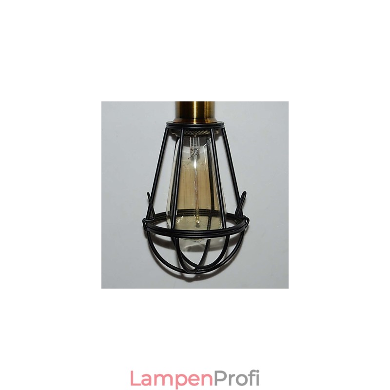 LOFT Lampe Vintage Pendelleuchte Edison Licht Schwarz Eisen Metallkäfig Lampenschirm Lagerhaus Stil Beleuchtung Leuchte