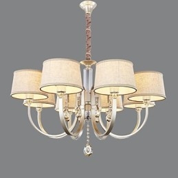 Country Crystal Silber Metall Kronleuchter