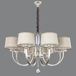 Country Crystal Silber Metall Kronleuchter