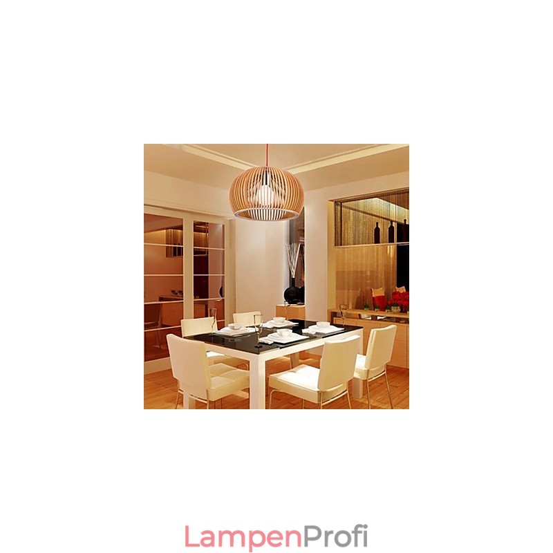 Design Style Circular Feature L Pendelleuchte 1 Licht Holz