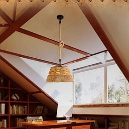 Loft Industrie Wind Kreative Nordic Hanf Seil Mahlzeiten Kronleuchter Lampe