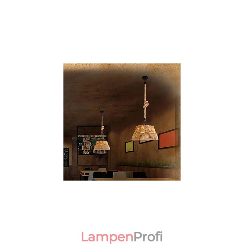 Loft Industrie Wind Kreative Nordic Hanf Seil Mahlzeiten Kronleuchter Lampe