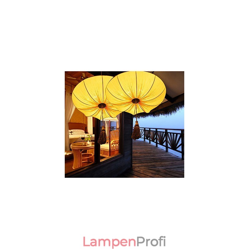 Kreative Runde Große Rote Laterne Lotusblatt Hochzeit Festival Tuch Kunst Kronleuchter Lampe Licht