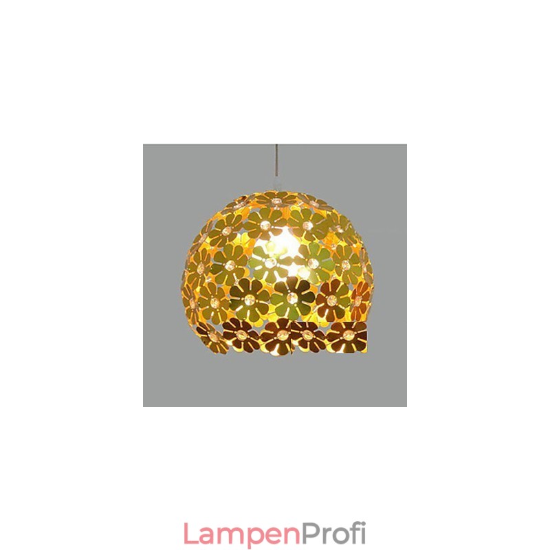 Moderne, pflaumenfarbene Blumenkugel mit einem Kopf aus Kristallglas