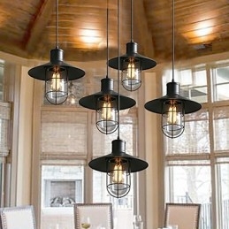 Einkopf-Vogelkäfig-Kronleuchterlampe