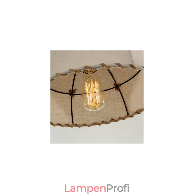 Ein kurzer halbkreisförmiger Kronleuchter aus Hanfseil von Vogue Lights