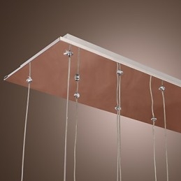 Moderne zeitgenössische Kristall Chrom Metall Pendelleuchte