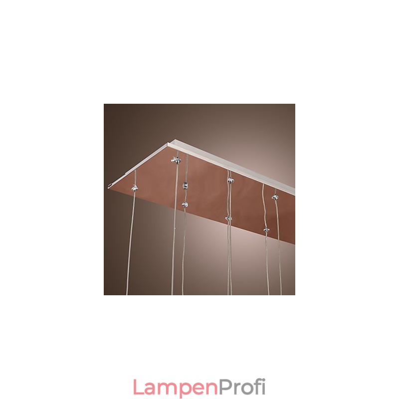 Moderne zeitgenössische Kristall Chrom Metall Pendelleuchte