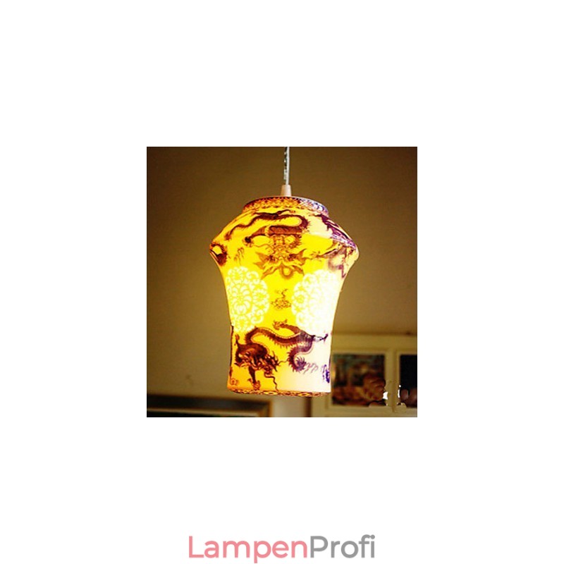 Retro Keramik lampe lampe Treppe Blau Single Head Kronleuchter Kreative