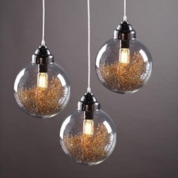 Moderne zeitgenössische traditionelle klassische Vintage Laterne Land Nickel Glas Pendelleuchte Esszimmer