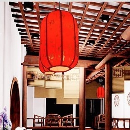 Archaize Schaffell Rote Laternen Veranda Droplight Lampe Licht