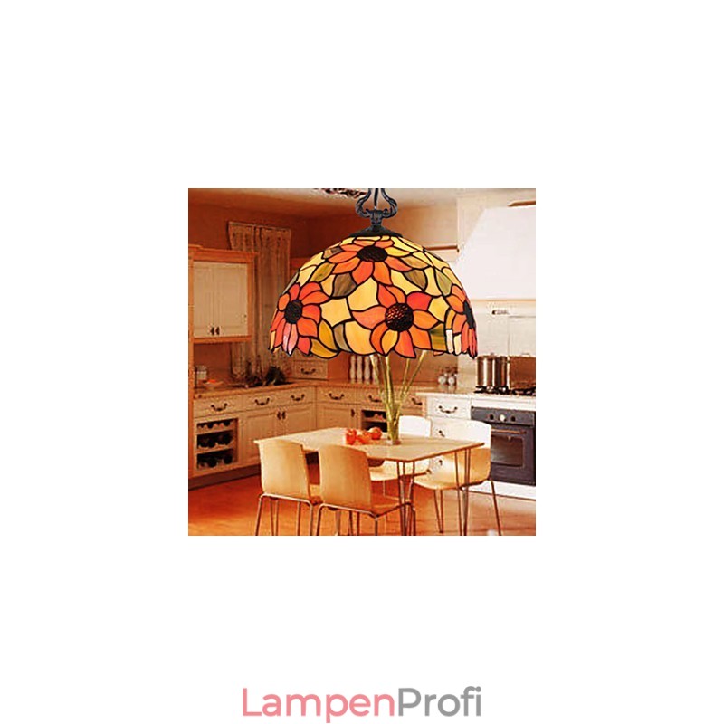 Europäischer ländlicher kreativer Kunst-Buntglas-Kronleuchter, der alte Wege wiederherstellt, Lampenlicht